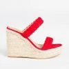 Fahrenheit Braided Slip-On Espadrille Wedges Newest Arrivals