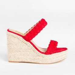 Fahrenheit Braided Slip-On Espadrille Wedges Newest Arrivals
