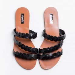Qupid Shoes Braided Slip-On Sandals