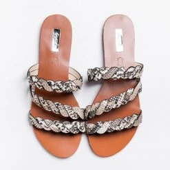 Qupid Shoes Braided Slip-On Sandals