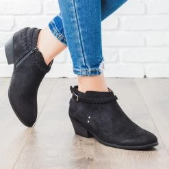 Soda Shoes Braided Strap Ankle Booties