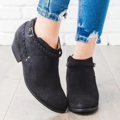 Soda Shoes Braided Strap Ankle Booties