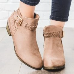 Weeboo Braided Strap Ankle Booties 13 Weeboo Braided Strap Ankle Booties