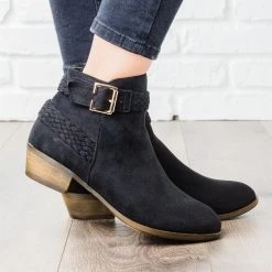 Weeboo Braided Strap Ankle Booties