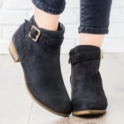 Weeboo Braided Strap Ankle Booties 12 Weeboo Braided Strap Ankle Booties