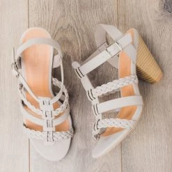 Qupid Shoes Braided Strappy Heels Newest Arrivals