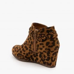 Mata Braided Tassel Wedge Booties