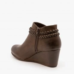 Mata Braided Tassel Wedge Booties