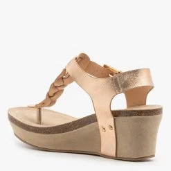 Nature Breeze Braided Buckle Wedges