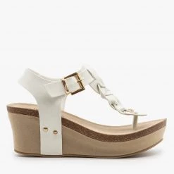 Nature Breeze Braided Buckle Wedges