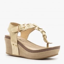 Nature Breeze Braided Buckle Wedges