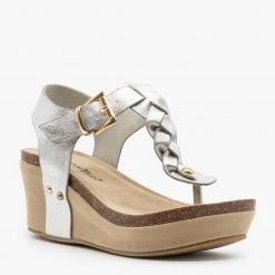 Nature Breeze Braided Buckle Wedges