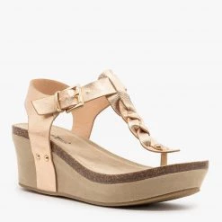 Nature Breeze Braided Buckle Wedges
