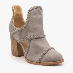 Mata Braided Trim Cutout Booties Newest Arrivals 5 Mata Braided Trim Cutout Booties Newest Arrivals