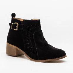 AMS Shoes Newest Arrivals Braided Western Ankle Booties