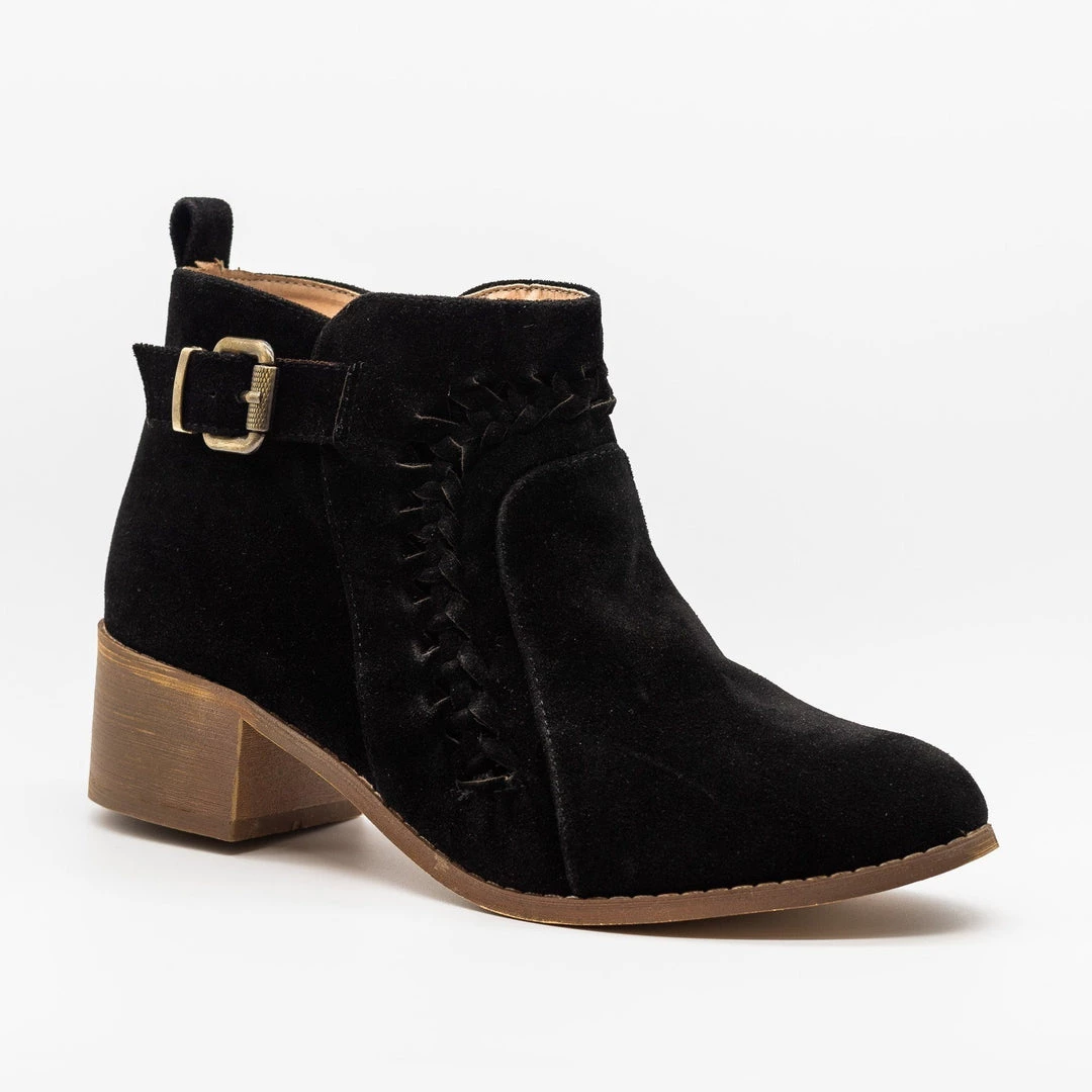 AMS Shoes Newest Arrivals Braided Western Ankle Booties 2 AMS Shoes Newest Arrivals Braided Western Ankle Booties