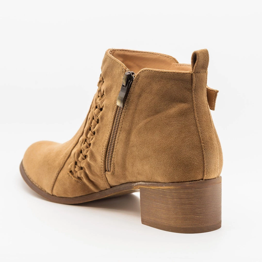 AMS Shoes Newest Arrivals Braided Western Ankle Booties 6 AMS Shoes Newest Arrivals Braided Western Ankle Booties