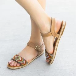 Bamboo Newest Arrivals Brenda Beaded Espadrille Sandals