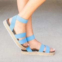 Refresh Bright Elastic Espadrille Sandals
