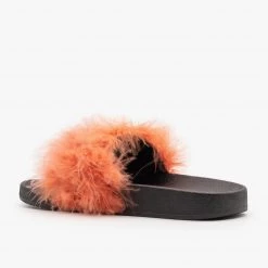 Refresh Bright Feather Boa Slides