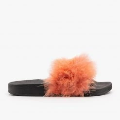 Refresh Bright Feather Boa Slides