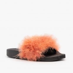 Refresh Bright Feather Boa Slides
