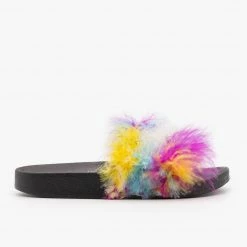 Refresh Bright Feather Boa Slides