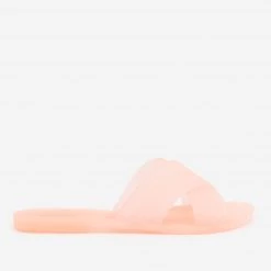 Qupid Shoes Newest Arrivals Bright Jelly Cross Strap Sandals