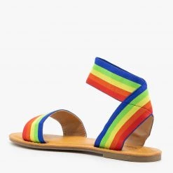 Bamboo Shoes Bright Rainbow Elastic Sandals