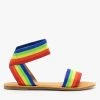 Bamboo Shoes Bright Rainbow Elastic Sandals