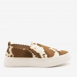 Mata Brown Spotted Cow Sneakers