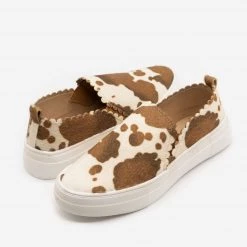 Mata Brown Spotted Cow Sneakers
