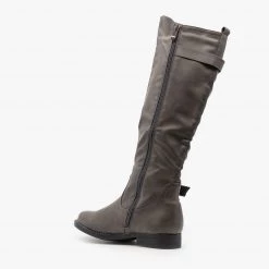 Fashion Focus Buckle Accented Riding Boots