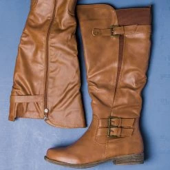 Fashion Focus Buckle Accented Riding Boots