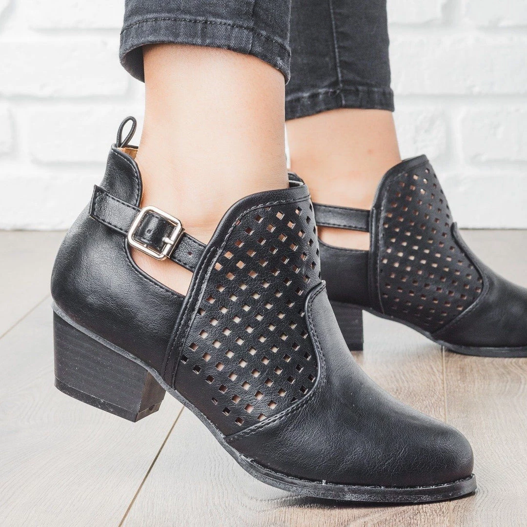 Chase & Chloe Newest Arrivals Buckle And Diamond Bootie 9 Chase & Chloe Newest Arrivals Buckle And Diamond Bootie