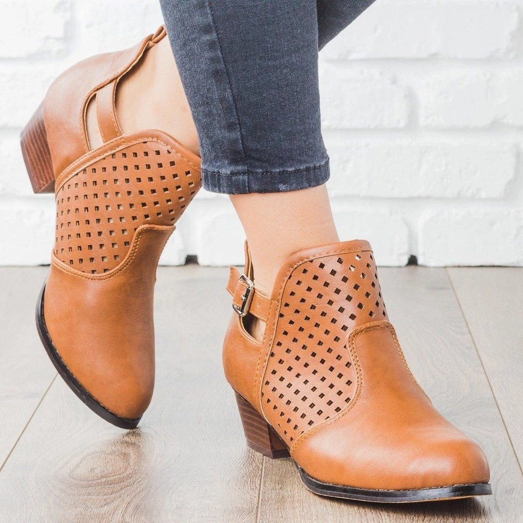 Chase & Chloe Newest Arrivals Buckle And Diamond Bootie 5 Chase & Chloe Newest Arrivals Buckle And Diamond Bootie