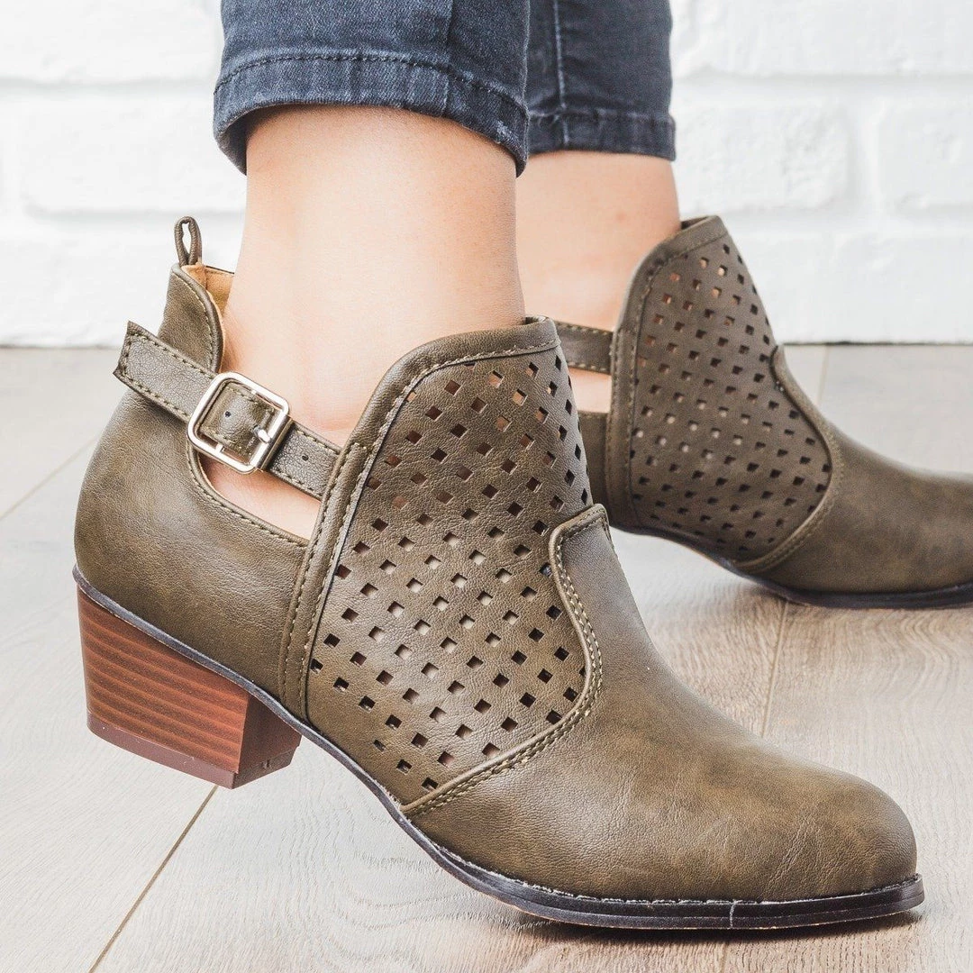 Chase & Chloe Newest Arrivals Buckle And Diamond Bootie 12 Chase & Chloe Newest Arrivals Buckle And Diamond Bootie