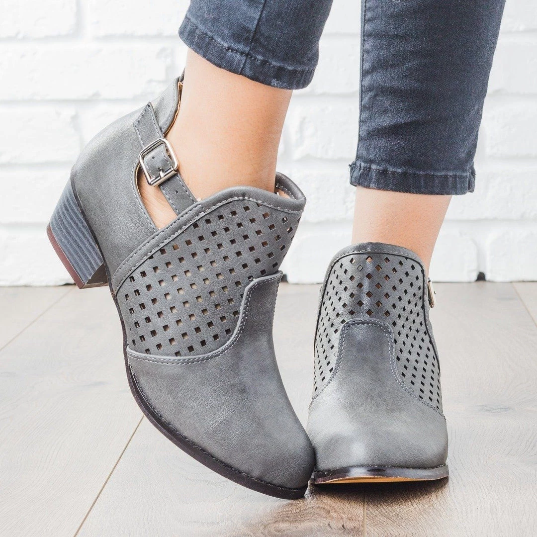 Chase & Chloe Newest Arrivals Buckle And Diamond Bootie 1 Chase & Chloe Newest Arrivals Buckle And Diamond Bootie