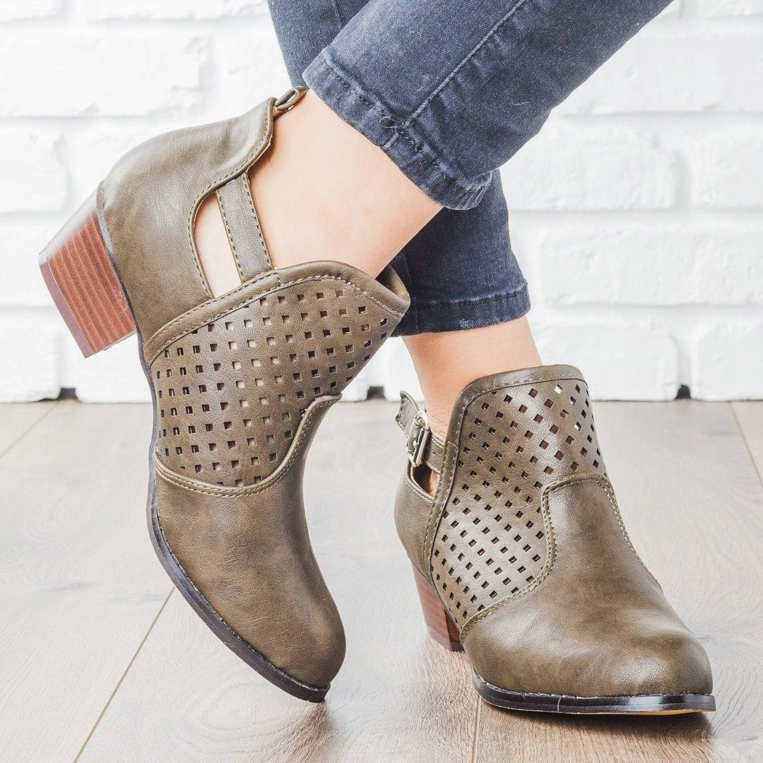 Chase & Chloe Newest Arrivals Buckle And Diamond Bootie 11 Chase & Chloe Newest Arrivals Buckle And Diamond Bootie