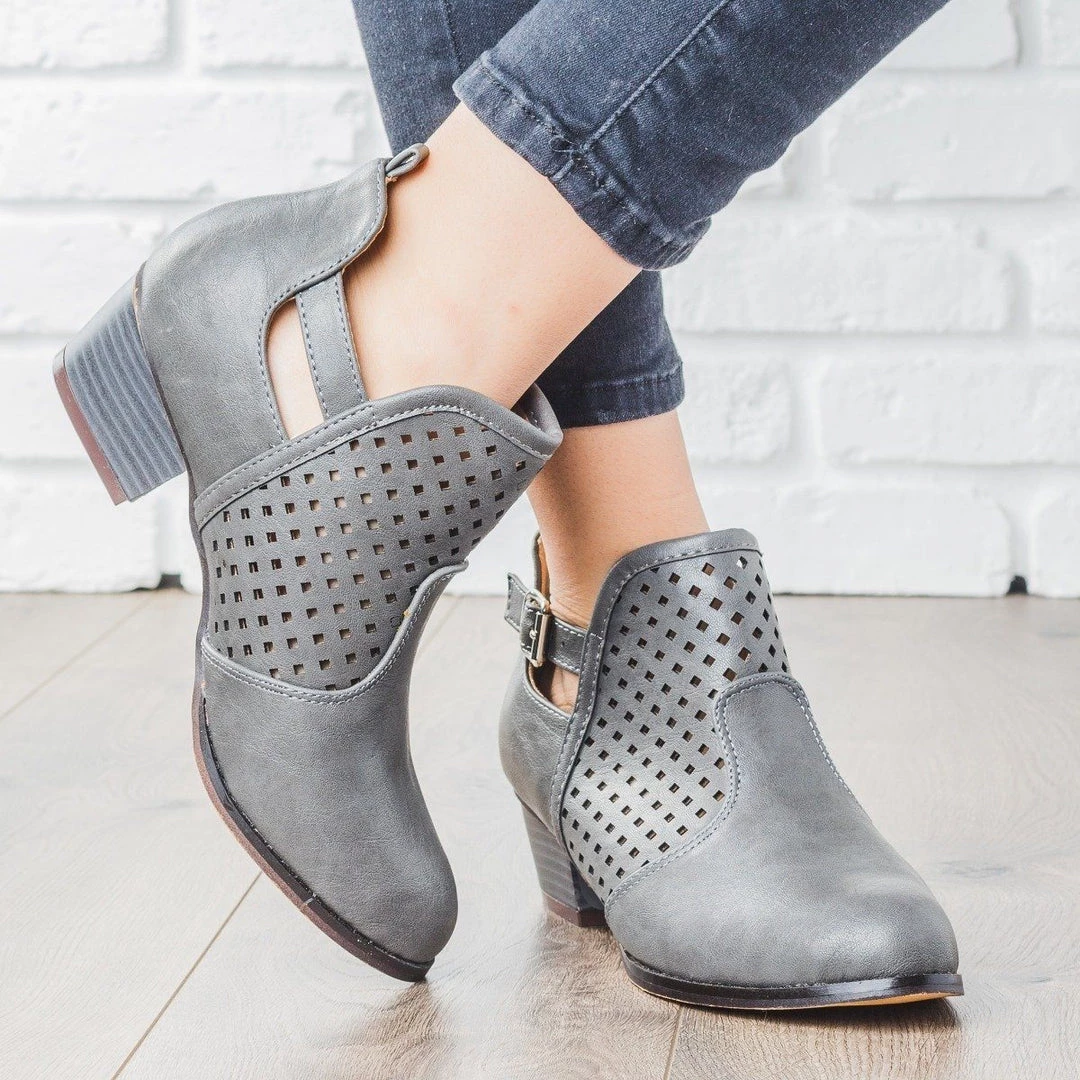 Chase & Chloe Newest Arrivals Buckle And Diamond Bootie 2 Chase & Chloe Newest Arrivals Buckle And Diamond Bootie