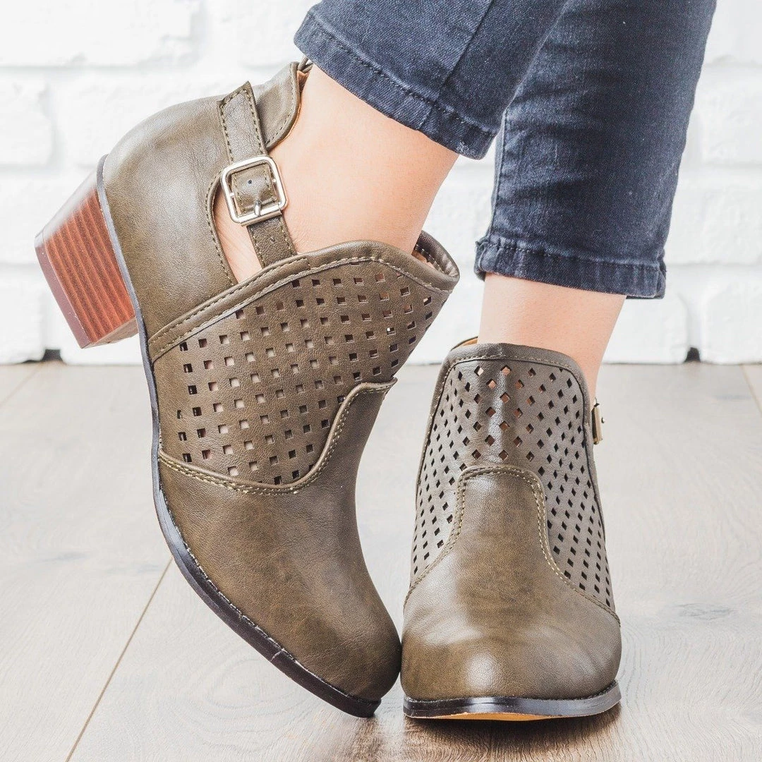 Chase & Chloe Newest Arrivals Buckle And Diamond Bootie 10 Chase & Chloe Newest Arrivals Buckle And Diamond Bootie