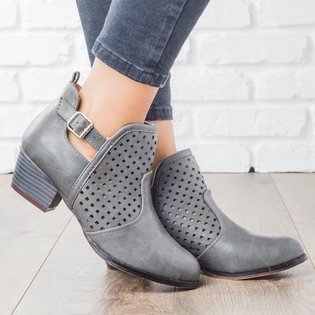 Chase & Chloe Newest Arrivals Buckle And Diamond Bootie 3 Chase & Chloe Newest Arrivals Buckle And Diamond Bootie