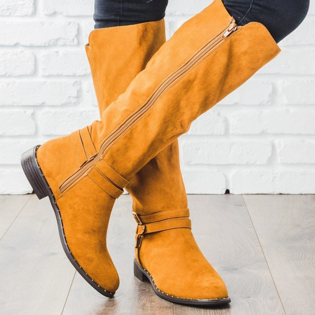 Bamboo Shoes Newest Arrivals Buckle Knee-High Rider Boots 6 Bamboo Shoes Newest Arrivals Buckle Knee-High Rider Boots