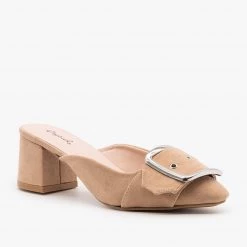 Qupid Shoes Newest Arrivals Buckle Slip On Heels