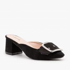 Qupid Shoes Newest Arrivals Buckle Slip On Heels