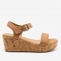 Comfy Soles Newest Arrivals Buckle-Up Comfy Insole Cork Wedges