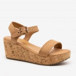 Comfy Soles Newest Arrivals Buckle-Up Comfy Insole Cork Wedges