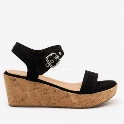 Comfy Soles Newest Arrivals Buckle-Up Comfy Insole Cork Wedges