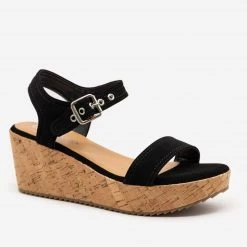 Comfy Soles Newest Arrivals Buckle-Up Comfy Insole Cork Wedges
