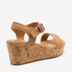 Comfy Soles Newest Arrivals Buckle-Up Comfy Insole Cork Wedges